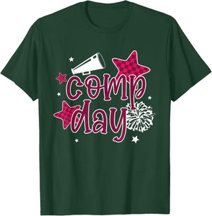 Cheer Comp Day Cheerleading Competition Day Cheerleader T-Shirt - T-Shirt | Forest
