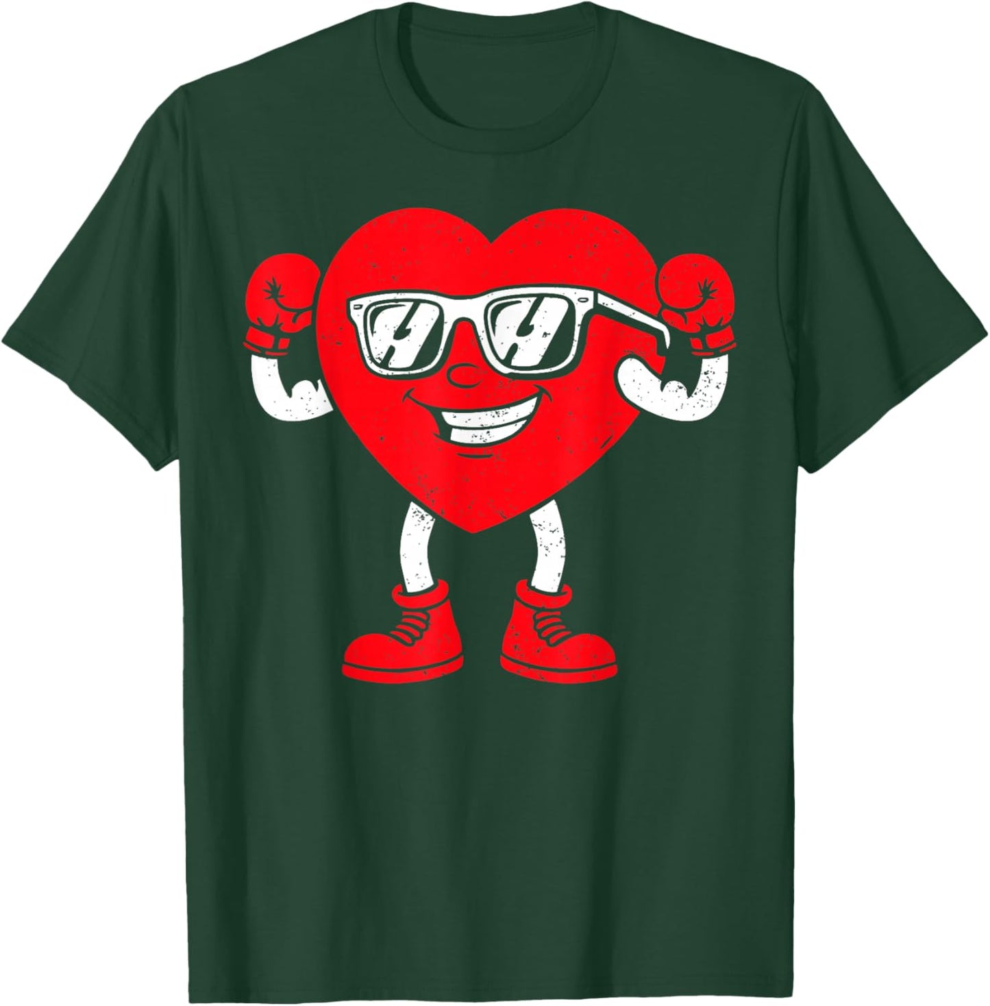 Happy Valentines Day Boxing Heart Matching Couples T-Shirt - T-Shirt | Forest