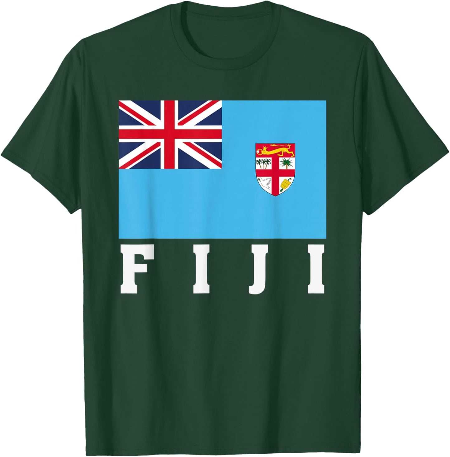Fiji Flag Patriotic National Roots Souvenir T-Shirt - T-Shirt | Forest