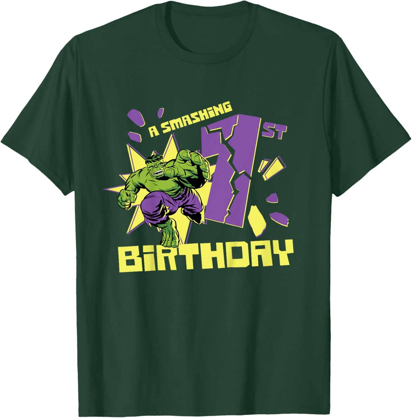 Marvel Super Heroes Hulk A Smashing 1st Birthday Party T-Shirt - T-Shirt | Forest