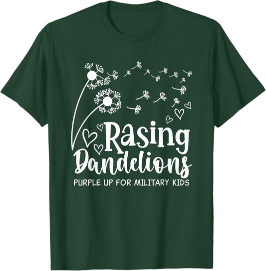 Raising Dandelions Purple Up For Military Child Month Women T-Shirt - T-Shirt | Forest