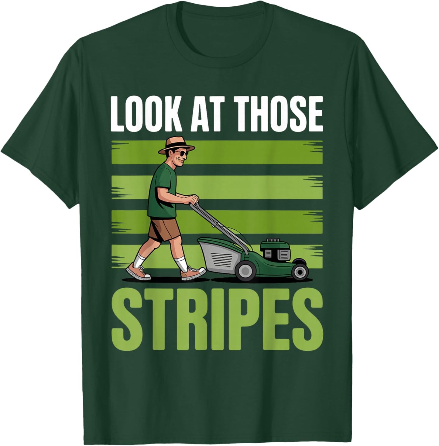Funny Lawn Mower Art Women Lawn Mowing Landscaper T-Shirt - T-Shirt | Forest
