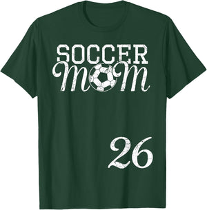 Soccer Mom Jersey Number 26 Favorite Player #26 Team T-Shirt - T-Shirt | Forest