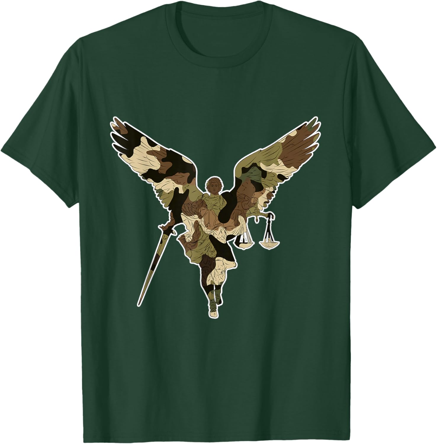 St Michael the archangel warrior of justice. Christian faith T-Shirt - T-Shirt | Forest