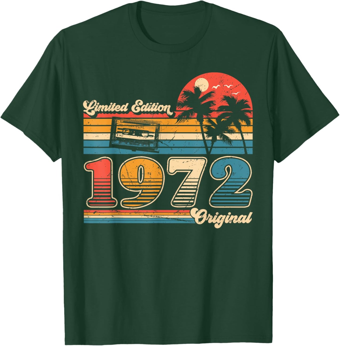53th Birthday Retro Vintage 1972 Men Women T-Shirt - T-Shirt | Forest
