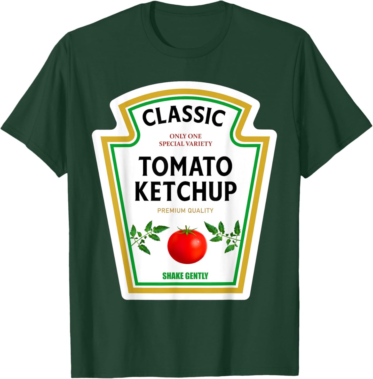 Ketchup Halloween 2024 Costume Matching Mustard Condiments T-Shirt - T-Shirt | Forest