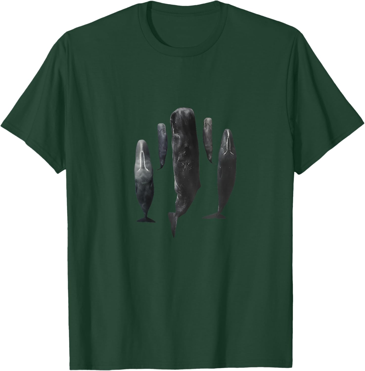 Sleeping Whales Whale School Sea Creatures Ocean Nature , blue, S T-Shirt - T-Shirt | Forest