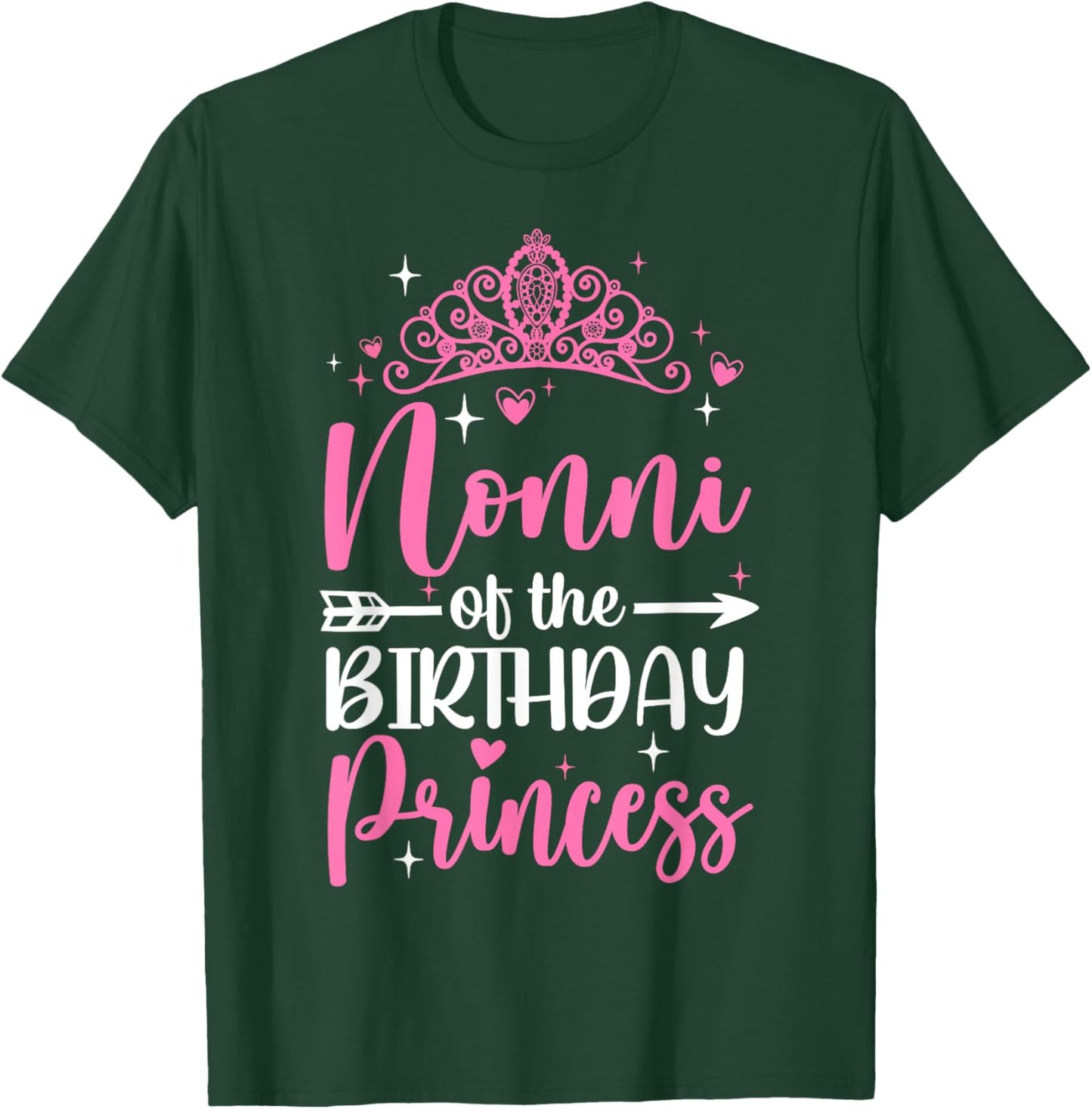 Nonni Of The Birthday Princess Bday Girl Kid Cute Family T-Shirt - T-Shirt | Forest