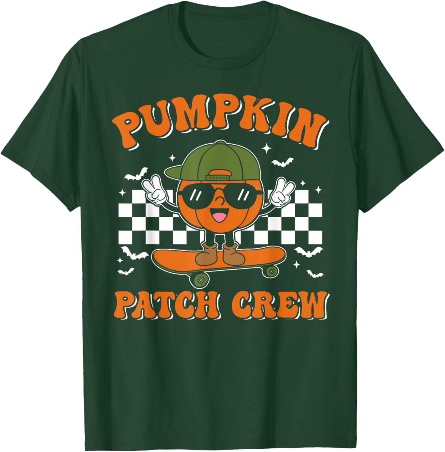 Groovy Pumpkin Patch Crew Pumpkin Patch Crew Fall Halloween T-Shirt - T-Shirt | Forest