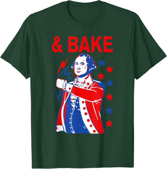 Funny Shake and Bake 4th of July Couple Matching & Bake T-Shirt - T-Shirt | Forest