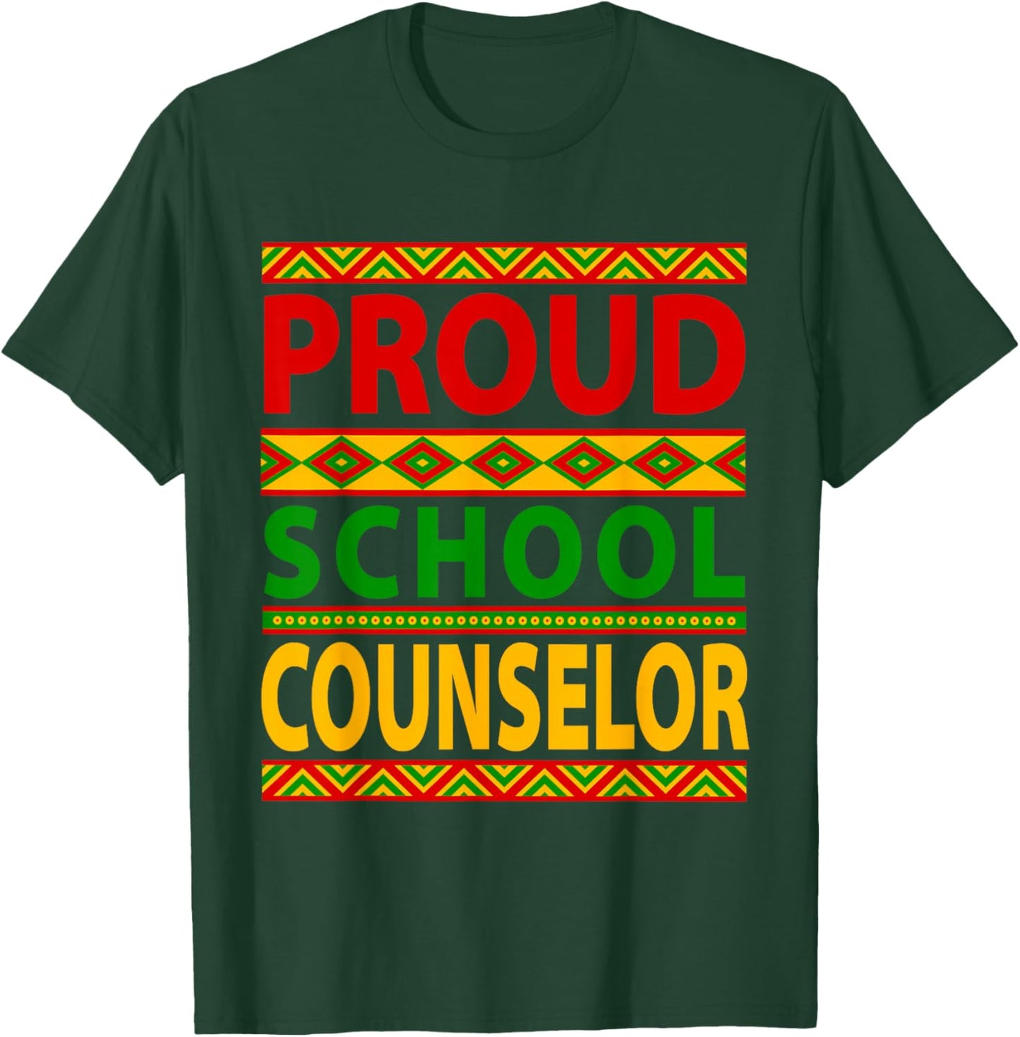 Proud School Counselor Job Costume Black History Month Afro T-Shirt - T-Shirt | Forest