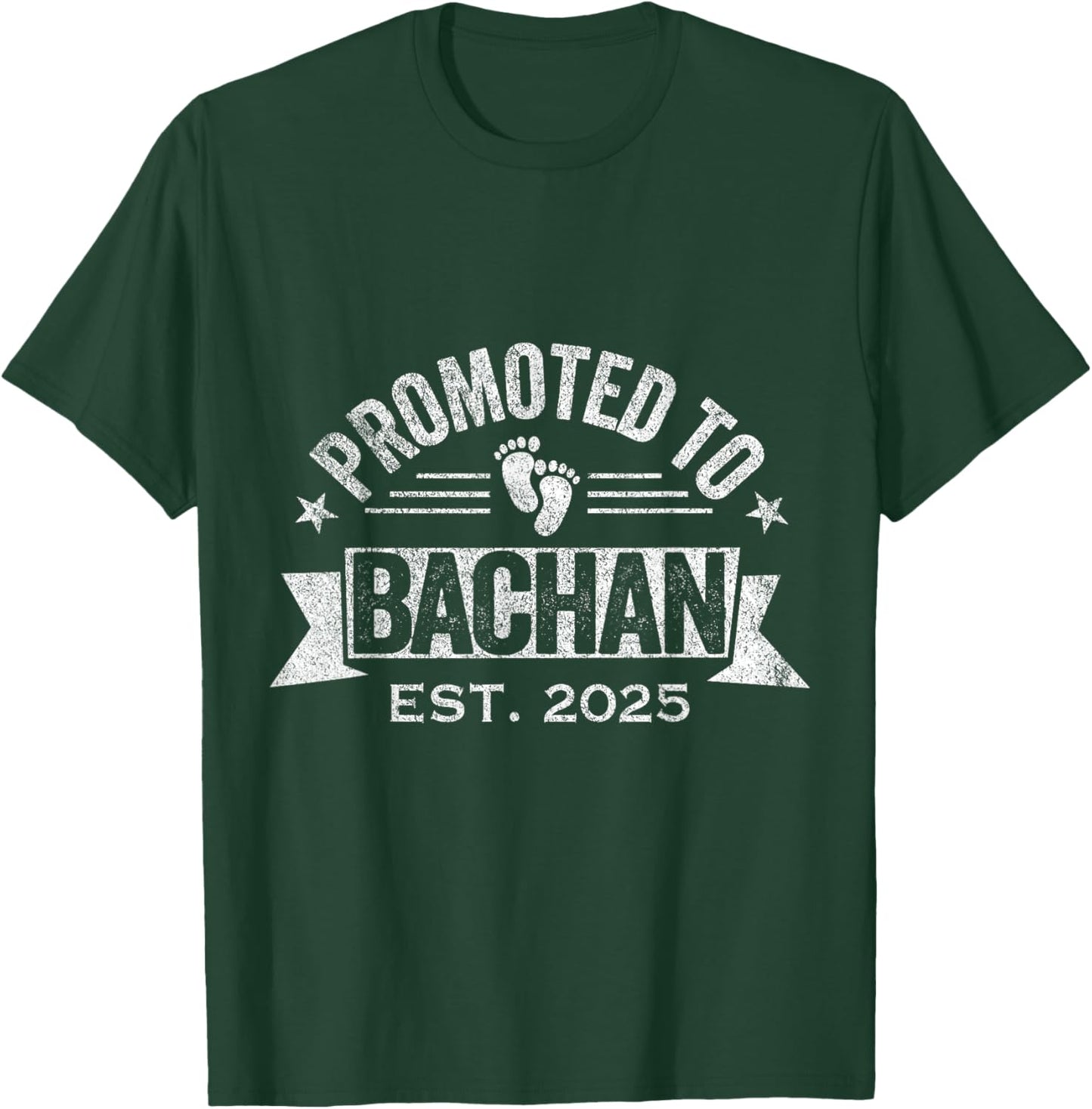 Promoted To Bachan Est. 2025 Japanese Grandma T-Shirt - T-Shirt | Forest