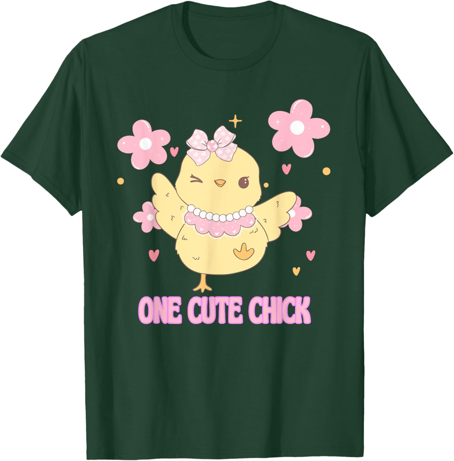 One Cute Chick - Funny Easter Chick for Kids T-Shirt - T-Shirt | Forest