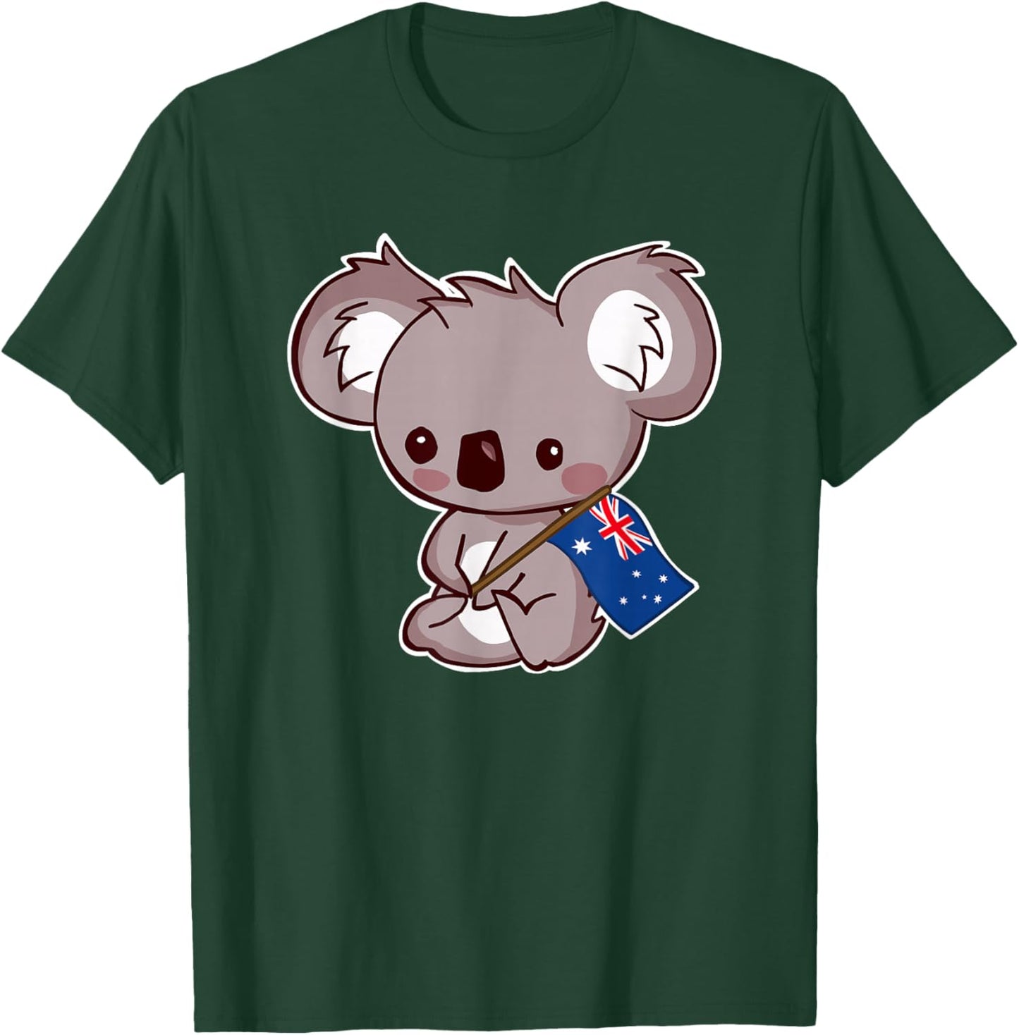 Cute Koala with Australian Flag T-Shirt - T-Shirt | Forest