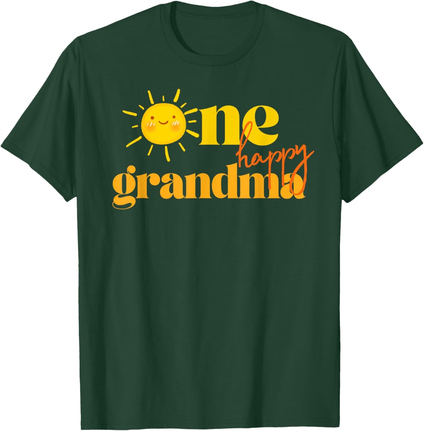 One Happy Grandma Birthday First Trip Around The Sun Bday T-Shirt - T-Shirt | Forest