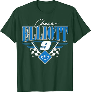 NASCAR - Chase Elliott #9 Prime Wings - Hendrick Motorsports T-Shirt - T-Shirt | Forest