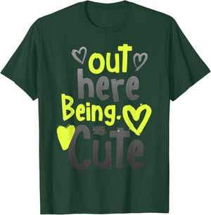 Neon Yellow Black Cool Grey Graphic Match T-Shirt - T-Shirt | Forest