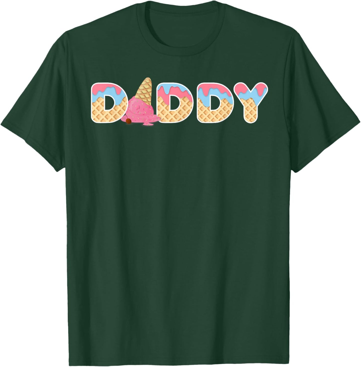 Ice Cream Daddy 1st Birthday Matching Family T-Shirt - T-Shirt | Forest