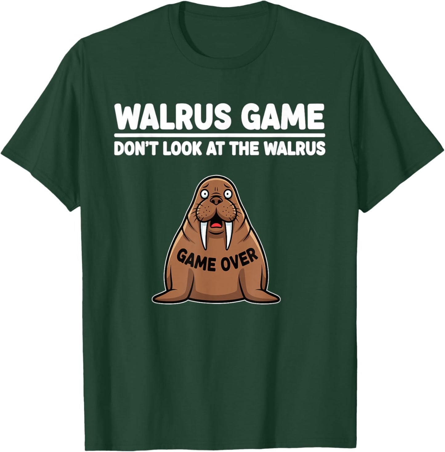 Arctic Wildlife Humor Walrus Game Don’t Look at The Walrus T-Shirt - T-Shirt | Forest