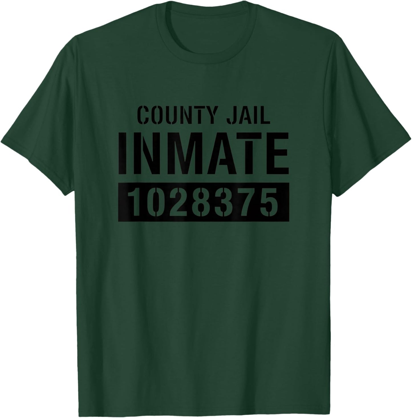 Halloween County Jail Inmate Design - Inmate 1028375 T-Shirt - T-Shirt | Forest