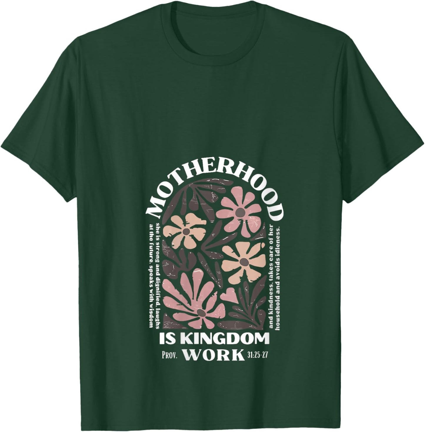 Motherhood is Kingdom Work V-Neck T-Shirt - T-Shirt | Forest