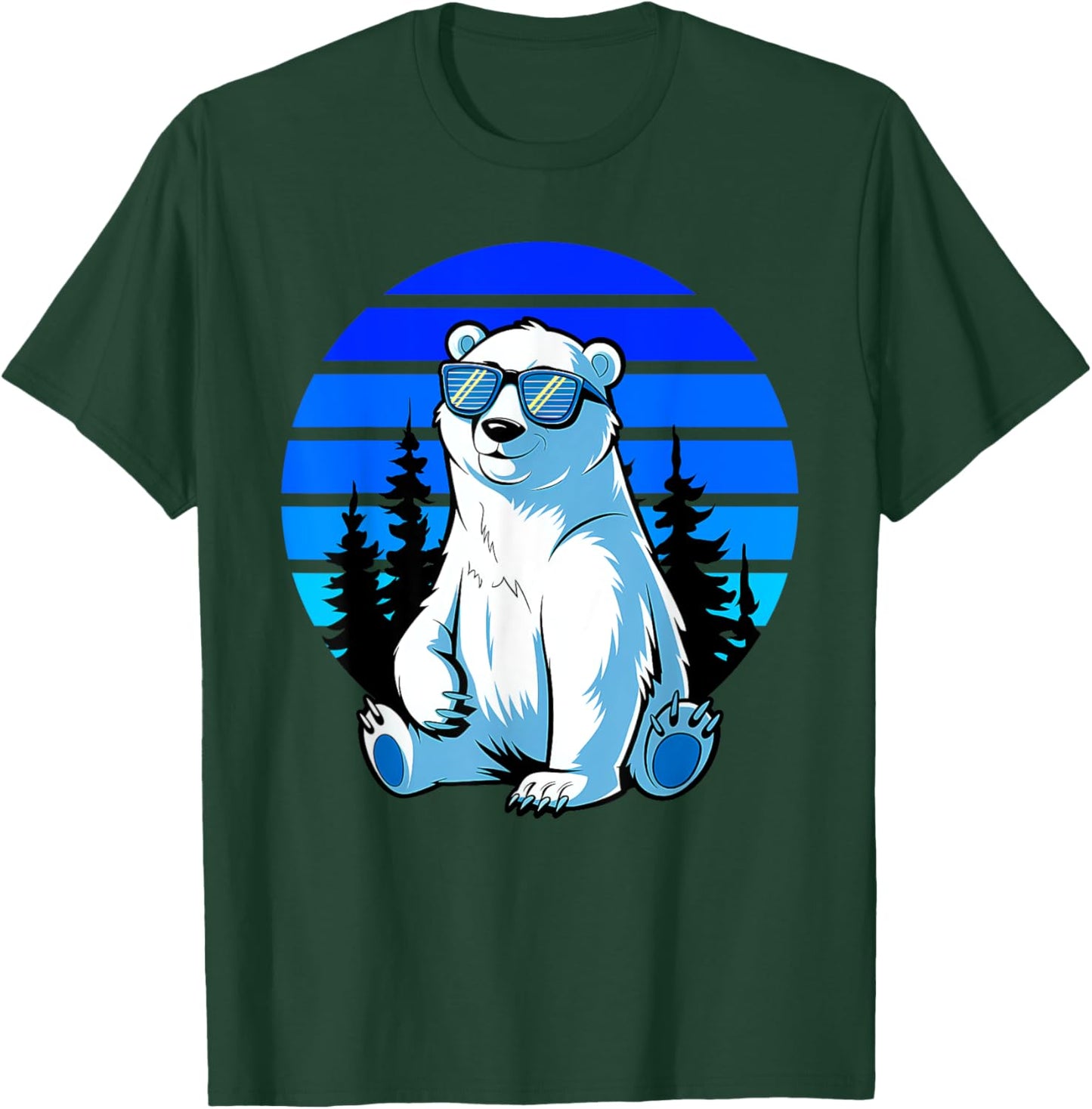Arctic Animal Polar Bear Lover Cool Sunglasses Polar Bear T-Shirt - T-Shirt | Forest