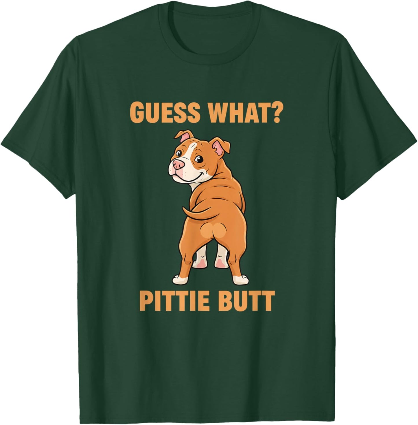 Cow Country Humor - Guess What? Pittie Butt - Cow & Pittie T-Shirt - T-Shirt | Forest