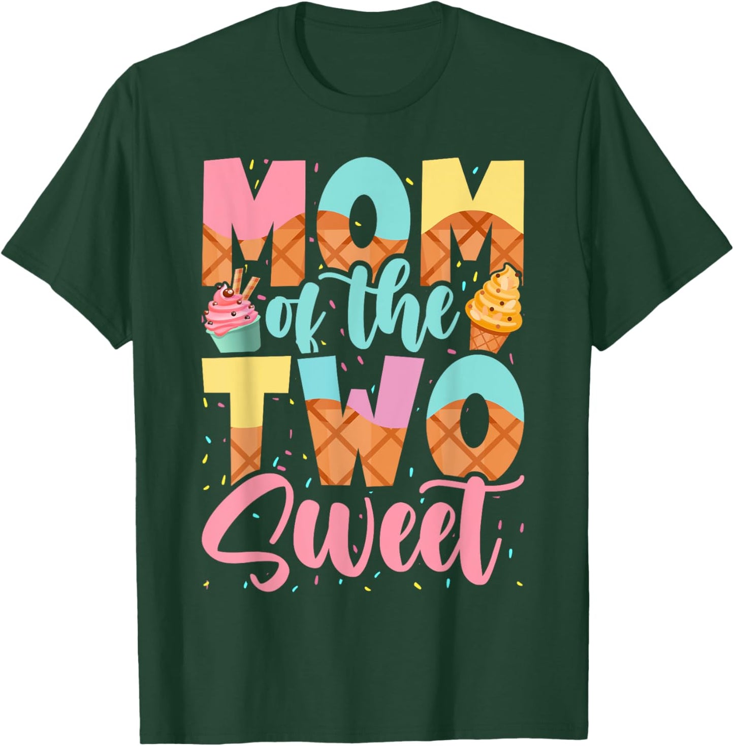 Mom of the Two Sweet Birthday Girl Ice Cream Lovers 2nd T-Shirt - T-Shirt | Forest