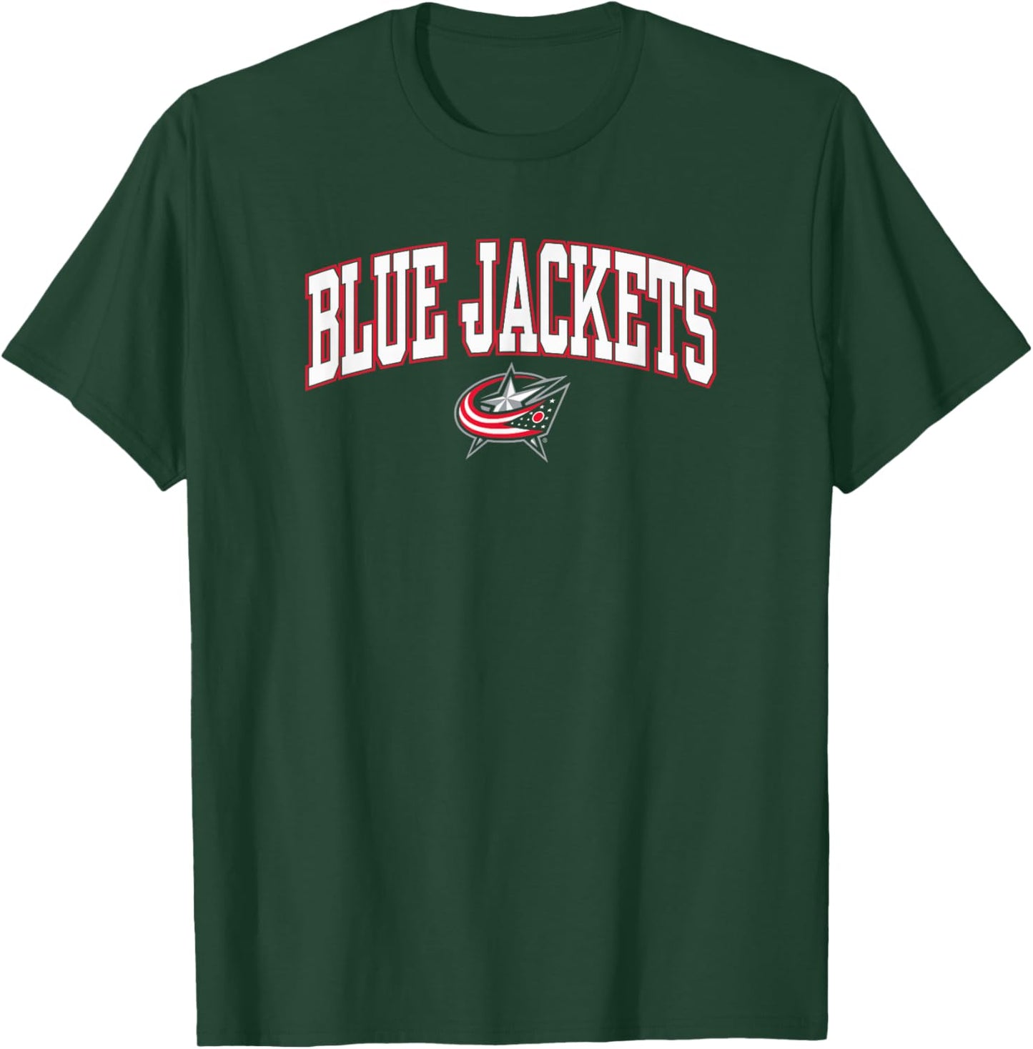 Columbus Blue Jackets Arch Over Navy Officially Licensed T-Shirt - T-Shirt | Forest