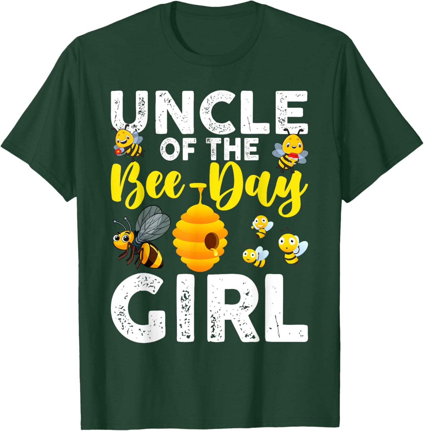 Uncle of the Bee-Day Girl Bee Birthday Party Matching Family T-Shirt - T-Shirt | Forest
