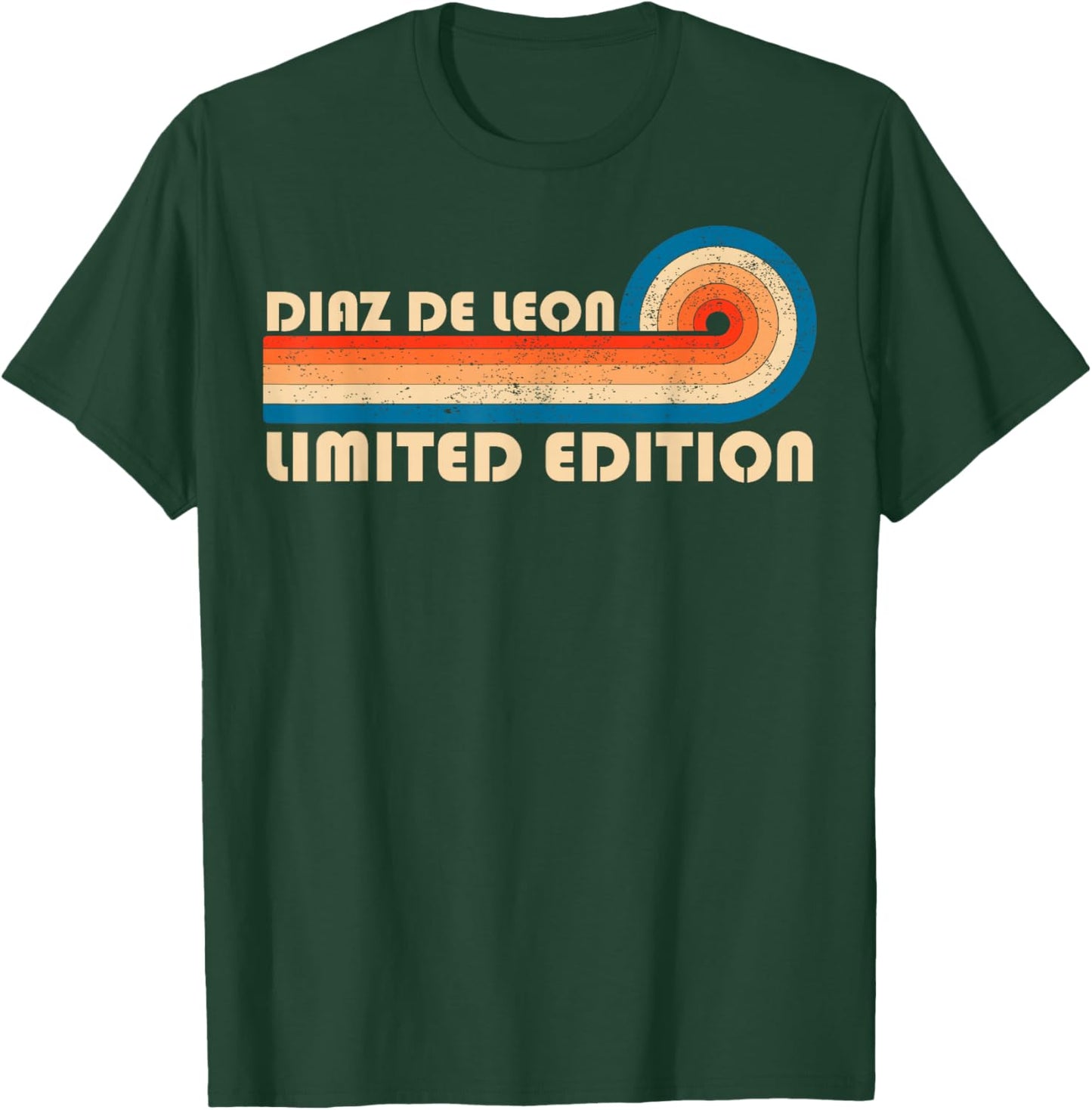 Diaz DE Leon Retro 70s 80s Sunset Stripe T-Shirt - T-Shirt | Forest