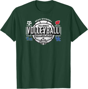 NCAA Women's Volleyball Championship 2025 Four Team T-Shirt - T-Shirt | Forest