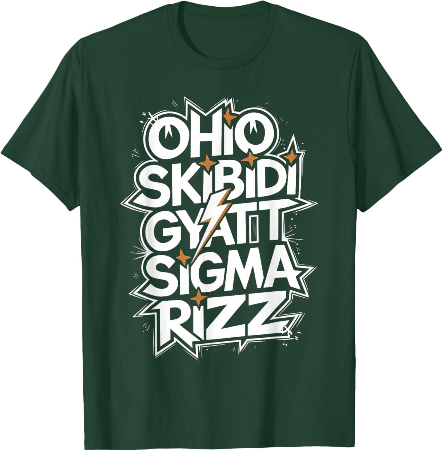 Ohio Skibidi Gyatt Sigma Rizz brainrot Funny Rizzler Meme T-Shirt - T-Shirt | Forest