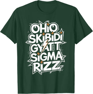 Ohio Skibidi Gyatt Sigma Rizz brainrot Funny Rizzler Meme T-Shirt - T-Shirt | Forest
