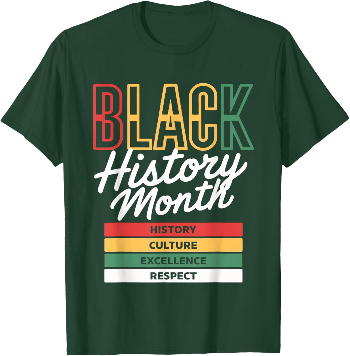 Celebrating Black History Month Afro African Men Women Kid T-Shirt - T-Shirt | Forest