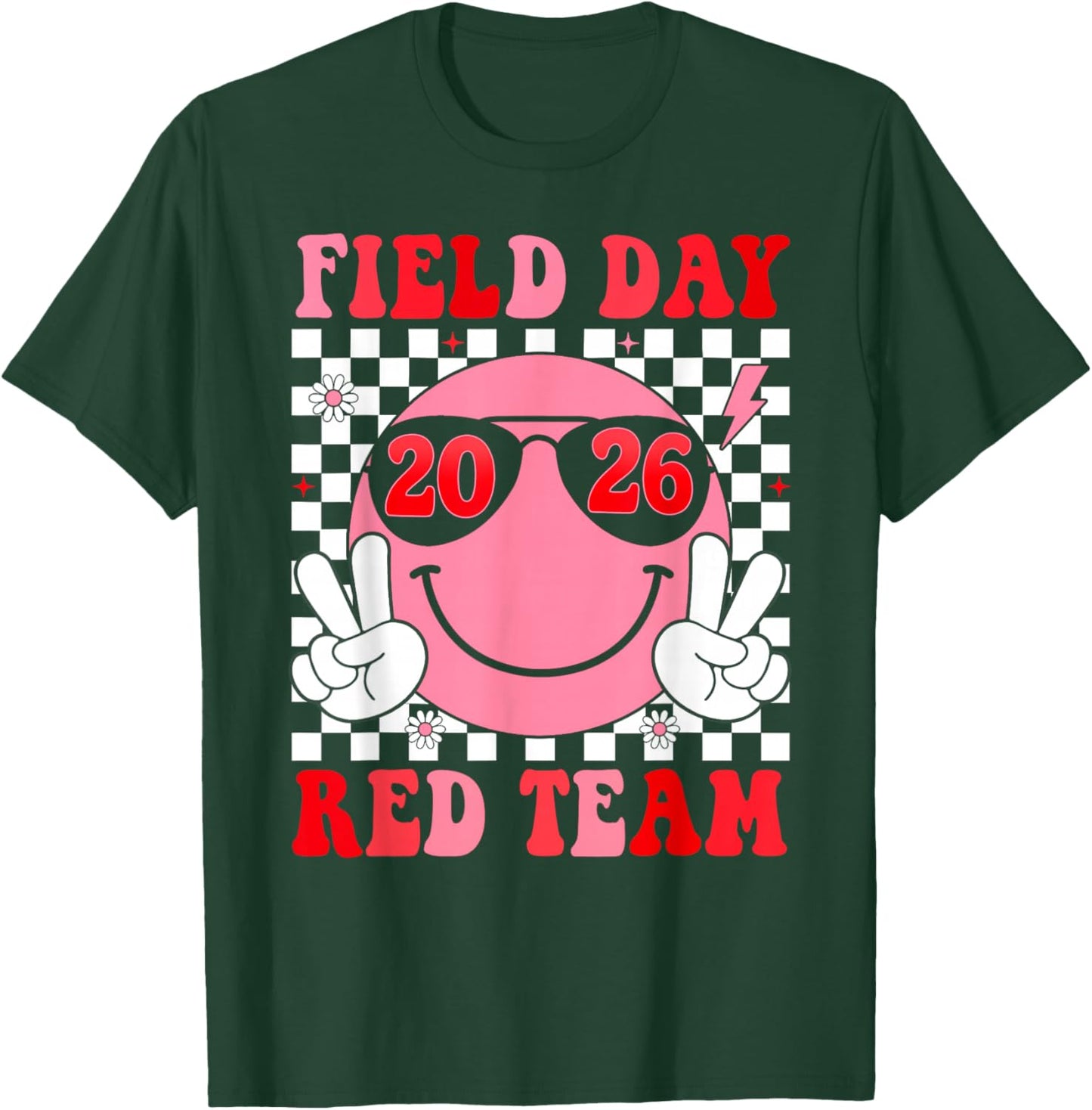 Field Day Red Team Teacher Kids Fun Day Field Day 2026 T-Shirt - T-Shirt | Forest
