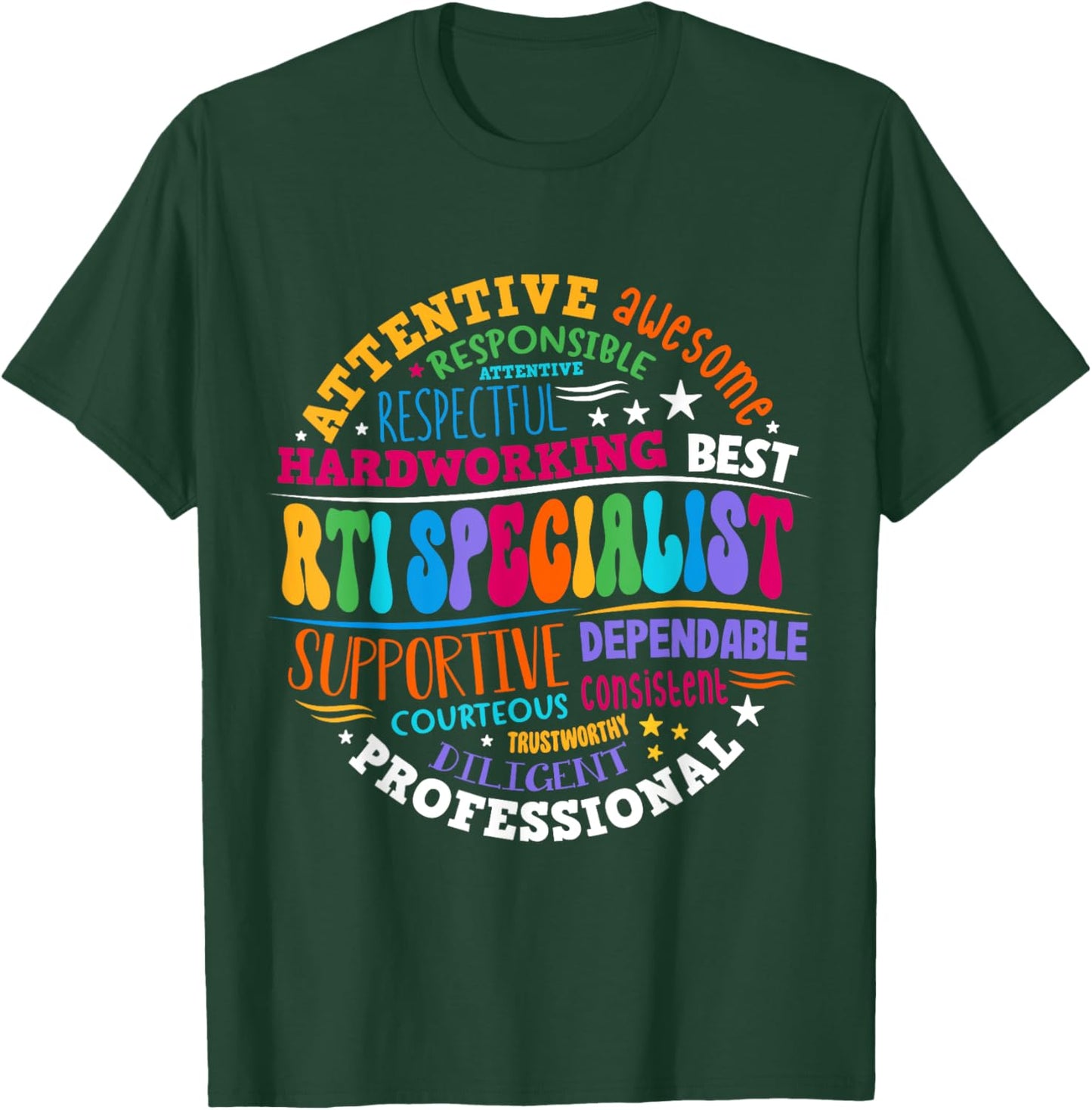 Groovy RTI Specialist T Response Intervention Teacher Squad T-Shirt - T-Shirt | Forest