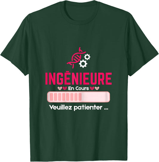 Future Engineer Student Girl Running Gift Engineer T-Shirt - T-Shirt | Forest