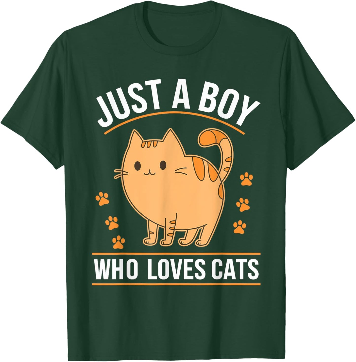 Just A Boy Who Loves Cats T-Shirt - T-Shirt | Forest