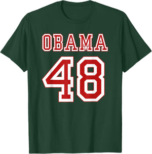 Barack Obama 48 48th President Democrat T-Shirt - T-Shirt | Forest