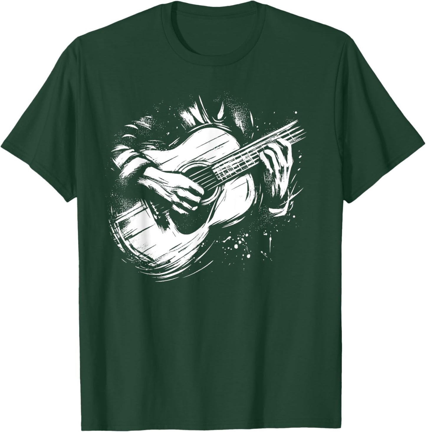 Hand Playing Guitar Guitarist Music Art T-Shirt - T-Shirt | Forest
