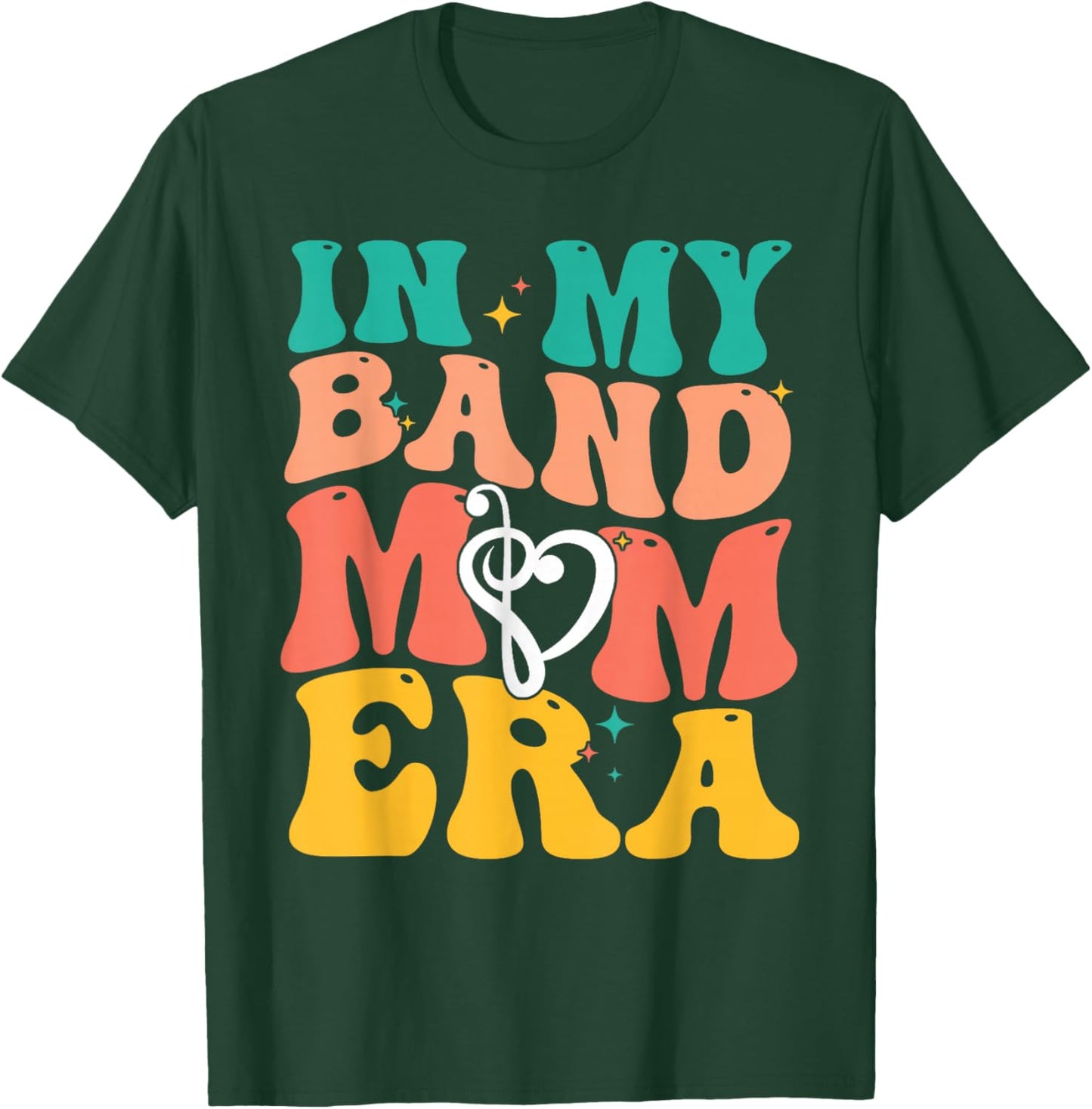 Retro In My Band Mom Era Marching Band Mom Mother Women T-Shirt - T-Shirt | Forest