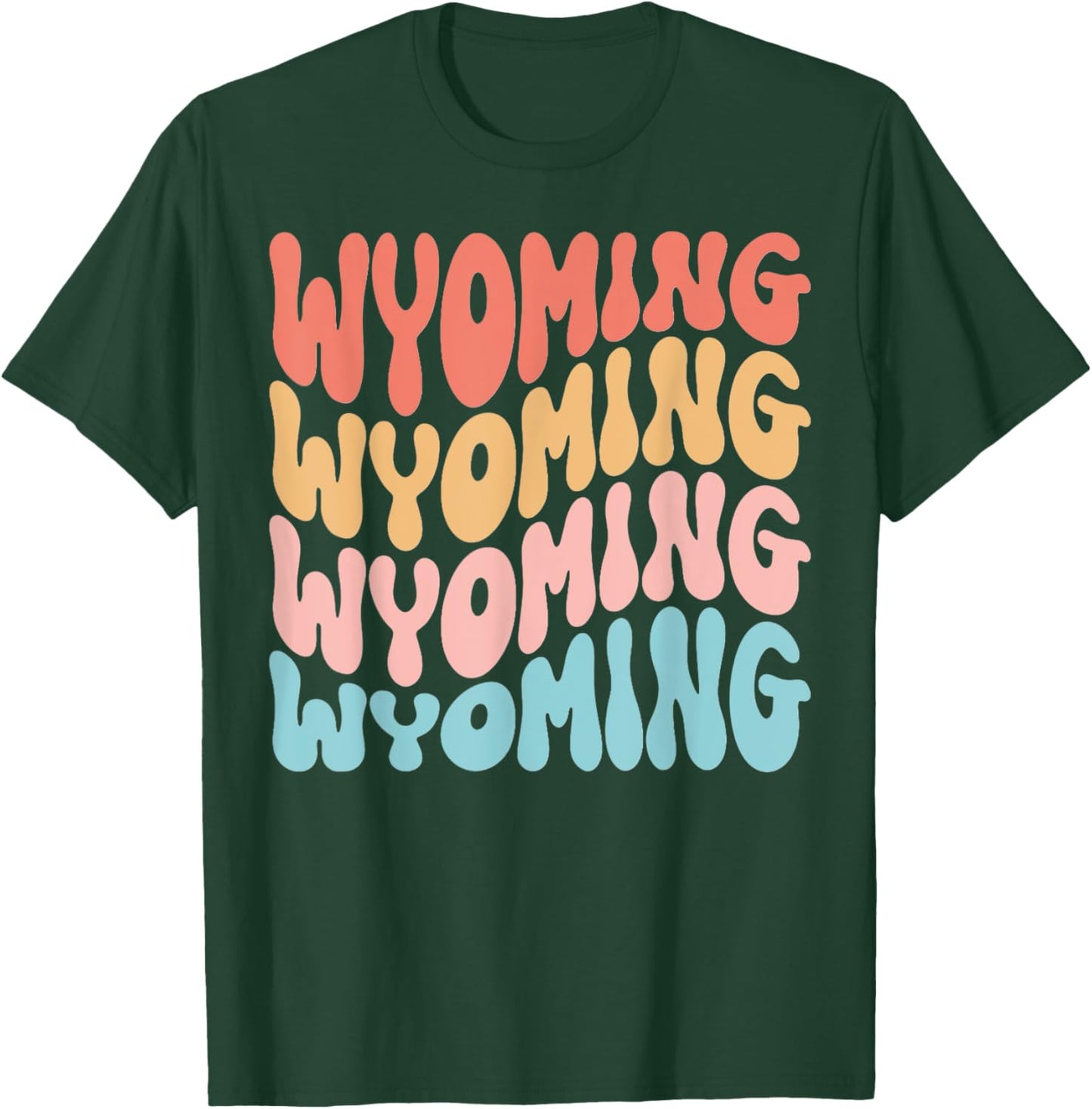 Funny Cute Retro Graphic Men Women & Kids Wyoming T-Shirt - T-Shirt | Forest