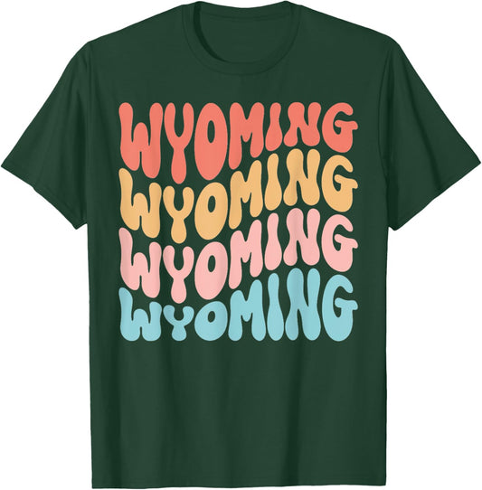 Funny Cute Retro Graphic Men Women & Kids Wyoming T-Shirt - T-Shirt | Forest