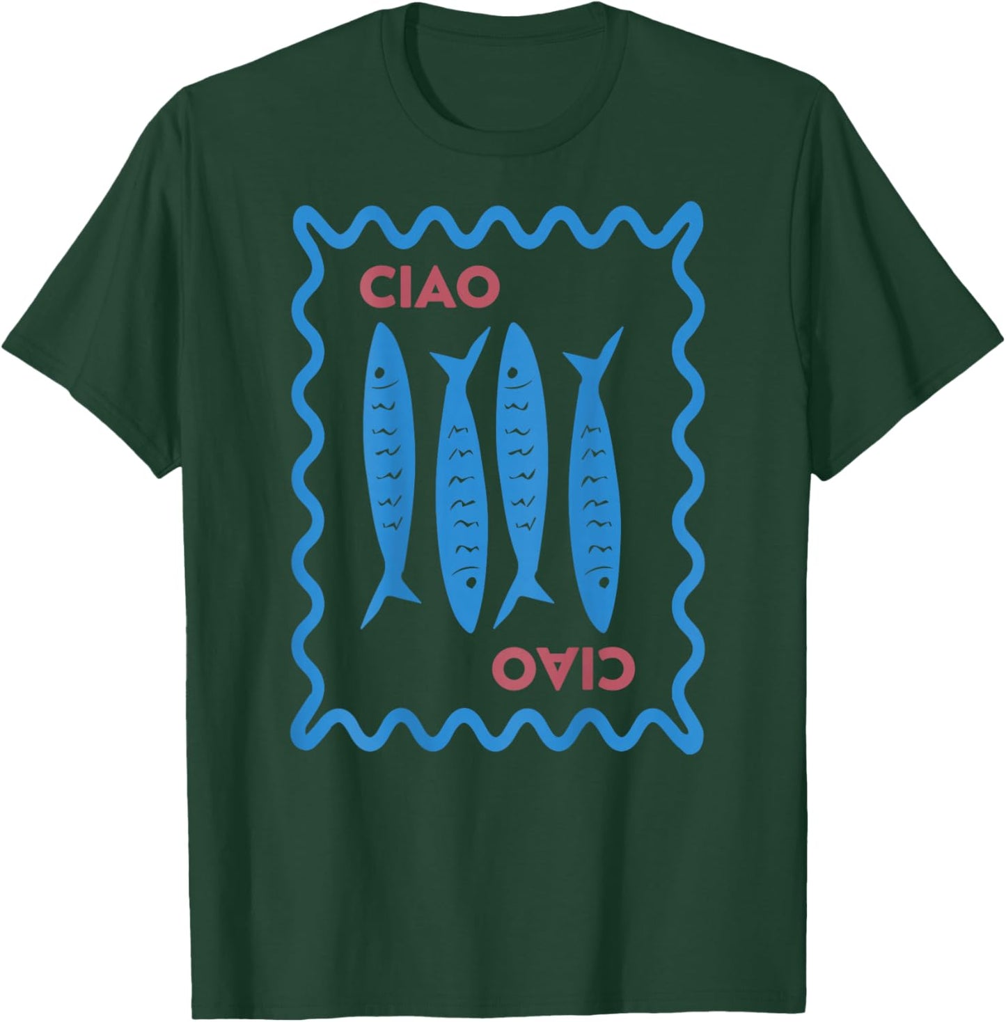 Vintage italienische Ciao Sardine Chinoiserie , Ciao Summer Vibe T-Shirt - T-Shirt | Forest