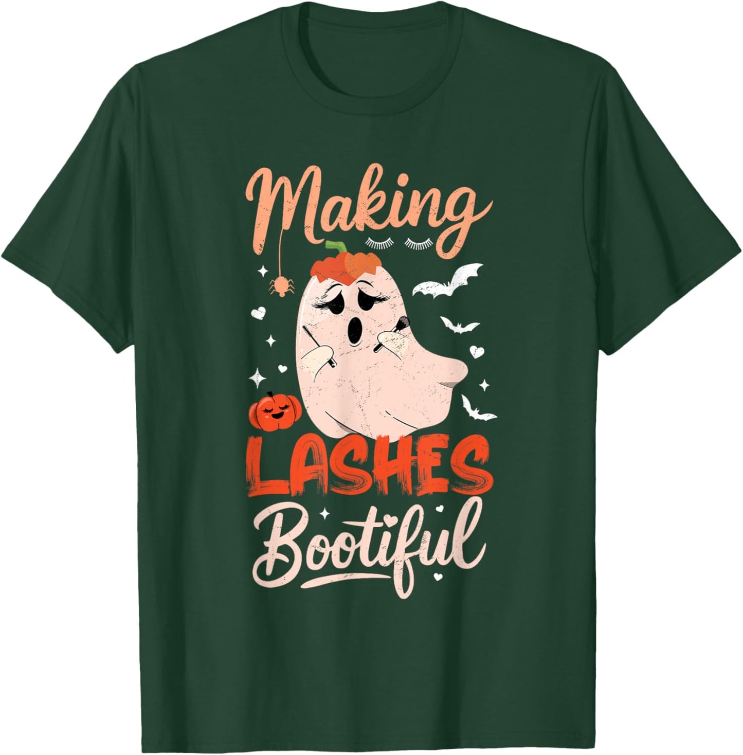 Funny Making Lashes Bootiful Halloween Costume Lash Tech T-Shirt - T-Shirt | Forest