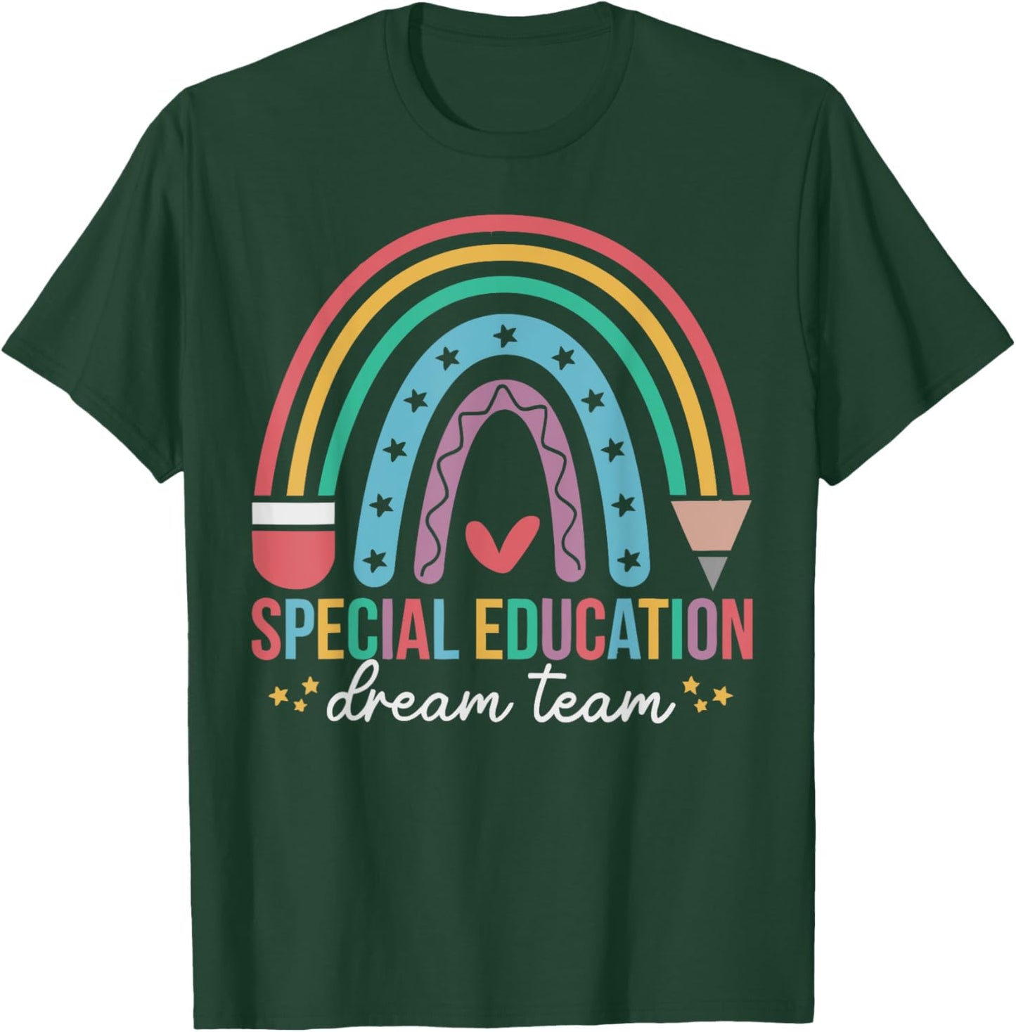 Special Education Dream Team Rainbow SPED Teacher Autism T-Shirt - T-Shirt | Forest
