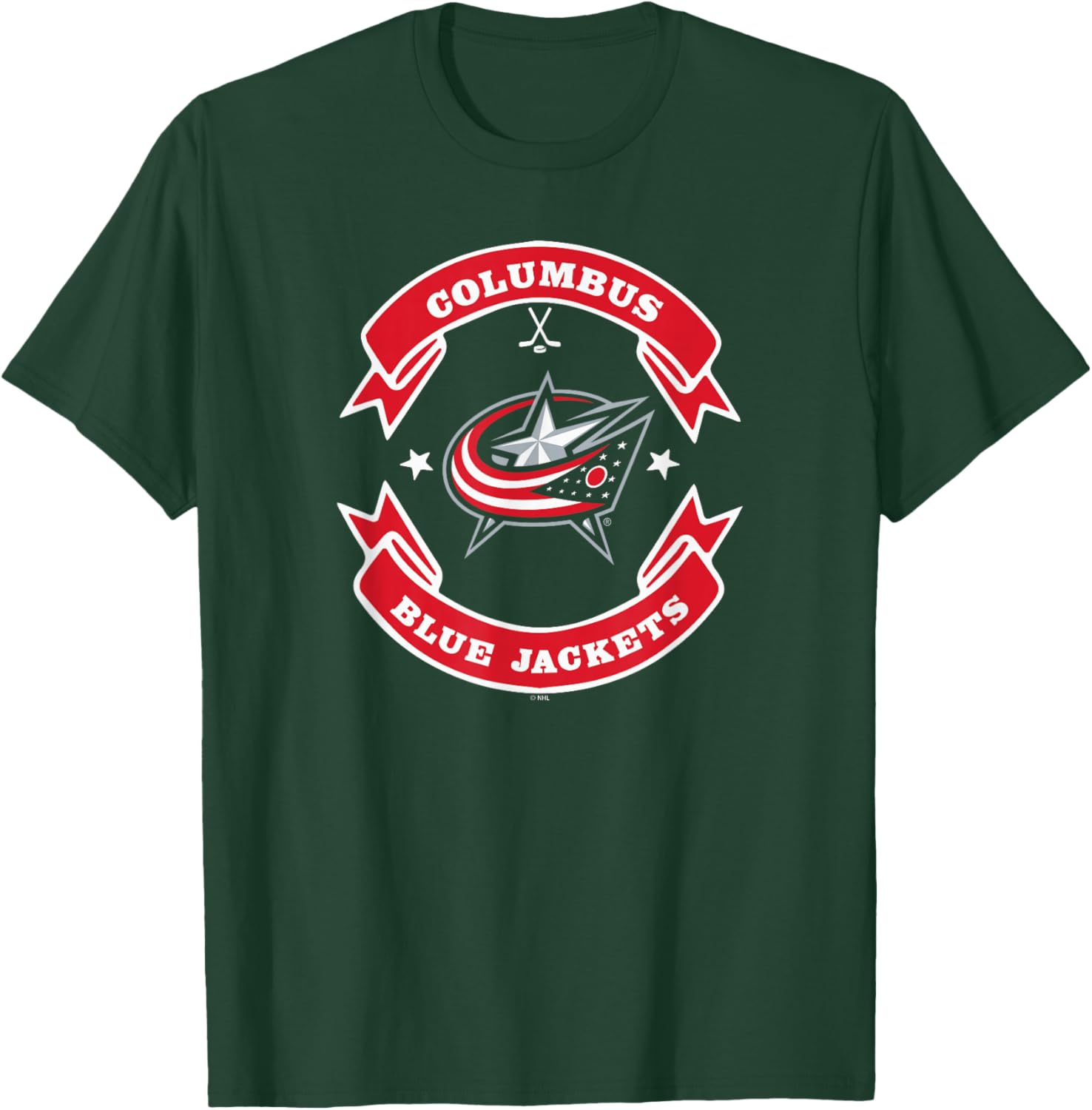 Columbus Blue Jackets Blaze Navy Officially Licensed T-Shirt - T-Shirt | Forest