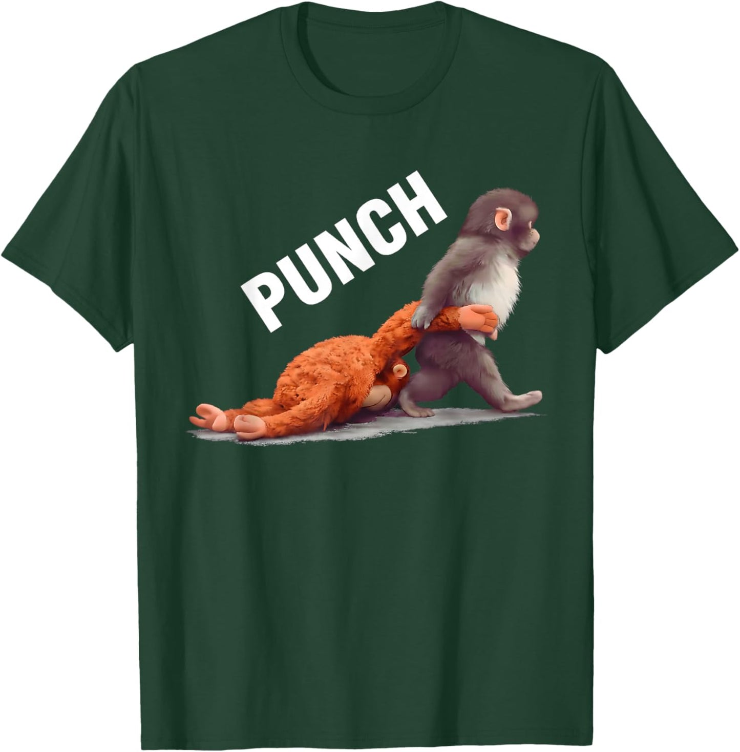 Cute Baby Monkey Named Punch Shirt Punch Monkey Supporter T-Shirt - T-Shirt | Forest