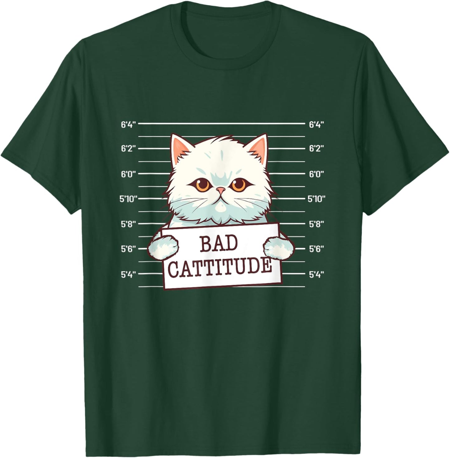 Bad Cattitude - Cat Lover Kitten Owner Kitty Women Girls Kids T-Shirt - T-Shirt | Forest